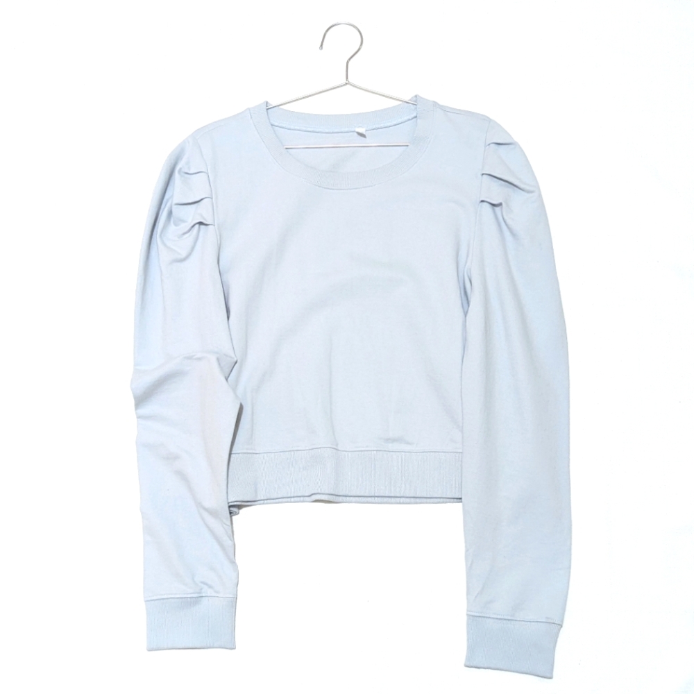 Cloth | NWT | Puff Sleeve | Long Sleeve Sweater | Pastel Blue | Coquette | Cozy